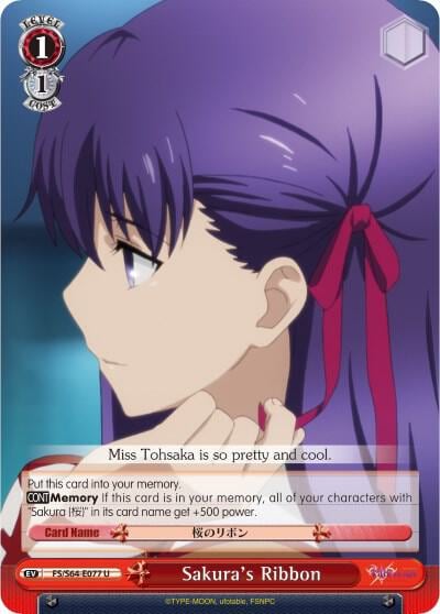 Sakura's Ribbon, Fate/stay night [Heaven’s Feel] FS/S64-E077 U