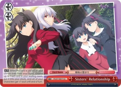 Sisters' Relationship, Fate/stay night [Heaven’s Feel] Vol.2 FS/S77-E077 CC