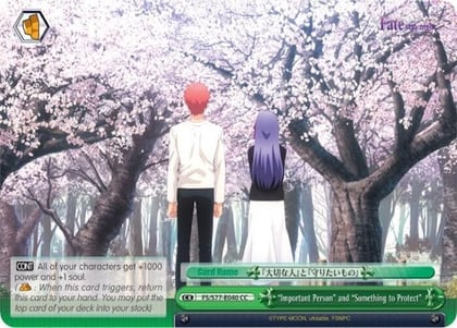 "Important Person" and "Something to Protect", Fate/stay night [Heaven’s Feel] Vol.2 FS/S77-E040 CC