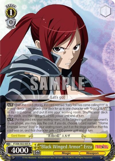 "Black Winged Armor" Erza, Fairy Tail ver.E FT/EN-S02-005 R