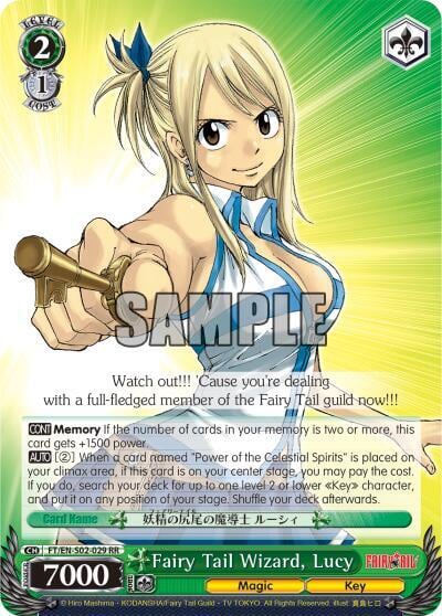 Fairy Tail Wizard, Lucy, Fairy Tail ver.E FT/EN-S02-029 RR
