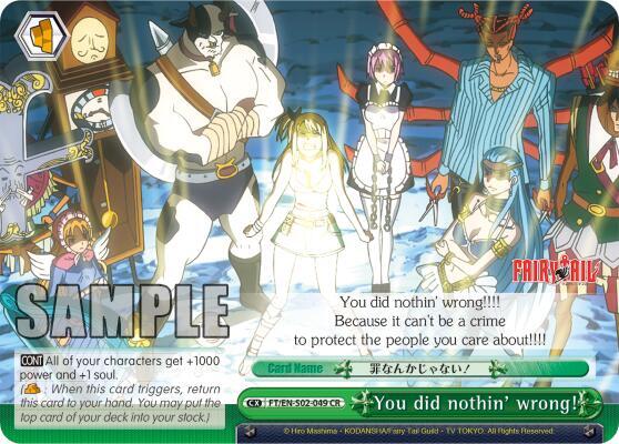 You did nothin' wrong!, Fairy Tail ver.E FT/EN-S02-049 CR