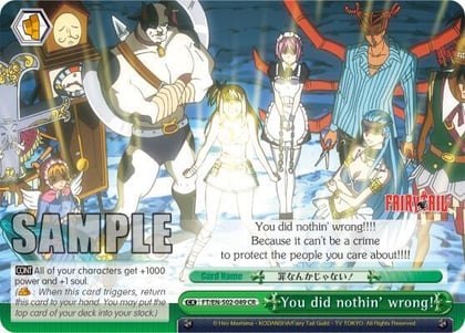 You did nothin' wrong!, Fairy Tail ver.E FT/EN-S02-049 CR
