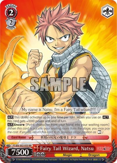 Fairy Tail Wizard, Natsu, Fairy Tail ver.E FT/EN-S02-053 RR