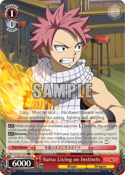 Natsu Living on Instincts, Fairy Tail ver.E FT/EN-S02-060 U