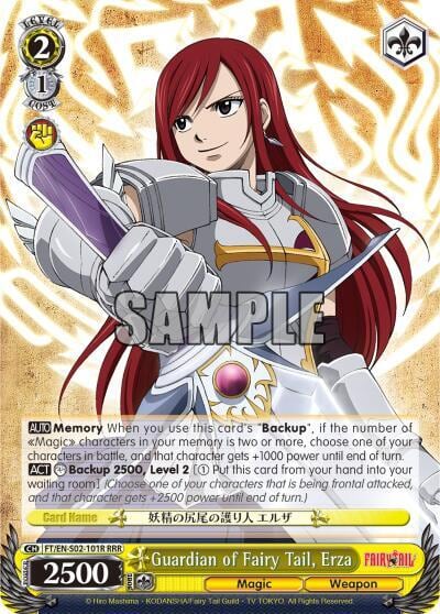Guardian of Fairy Tail, Erza (RRR), Fairy Tail ver.E FT/EN-S02-101R RRR