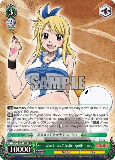 Girl Who Loves Celestial Spirits, Lucy (RRR), Fairy Tail ver.E FT/EN-S02-102R RRR