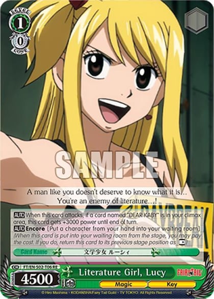 Literature Girl, Lucy, Fairy Tail Chronicle Set FT/EN-S02-T06 TD RE