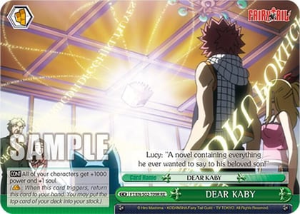 DEAR KABY (RRR), Fairy Tail Chronicle Set FT/EN-S02-T09R RRR RE