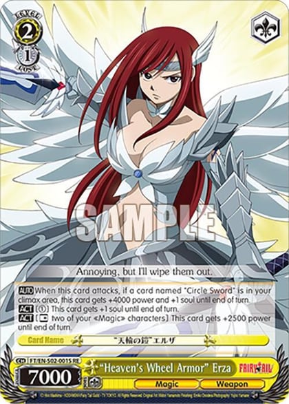 "Heaven's Wheel Armor" Erza (SR), Fairy Tail Chronicle Set FT/EN-S02-001S SR RE