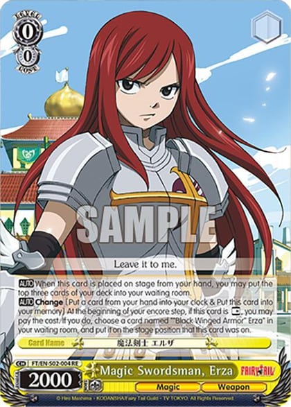 Magic Swordsman, Erza, Fairy Tail Chronicle Set FT/EN-S02-004 R RE