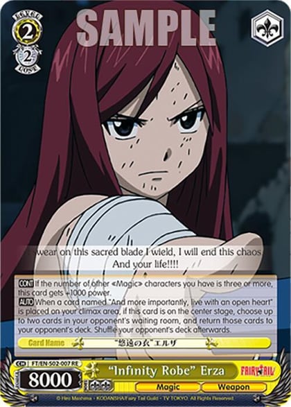 "Infinity Robe" Erza, Fairy Tail Chronicle Set FT/EN-S02-007 R RE