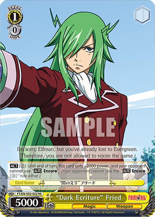 "Dark Ecriture" Fried, Fairy Tail Chronicle Set FT/EN-S02-022 C RE