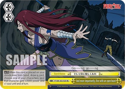 And more importantly, live with an open heart, Fairy Tail Chronicle Set FT/EN-S02-025 CR RE