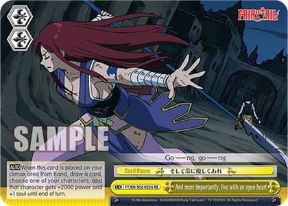 And more importantly, live with an open heart (SR), Fairy Tail Chronicle Set FT/EN-S02-025S SR RE