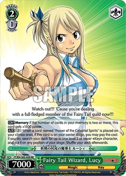 Fairy Tail Wizard, Lucy, Fairy Tail Chronicle Set FT/EN-S02-029 RR RE