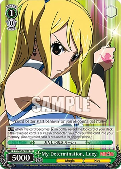 My Determination, Lucy, Fairy Tail Chronicle Set FT/EN-S02-033 R RE