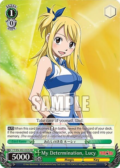 My Determination, Lucy (SR), Fairy Tail Chronicle Set FT/EN-S02-033S SR RE