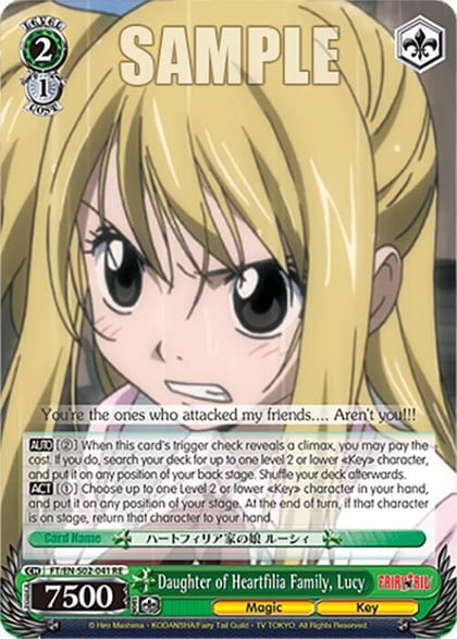 Daughter of Heartfilia Family, Lucy, Fairy Tail Chronicle Set FT/EN-S02-041 U RE