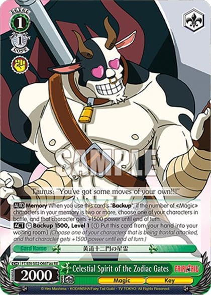 Celestial Spirit of the Zodiac Gates (Taurus), Fairy Tail Chronicle Set FT/EN-S02-046Tau C RE