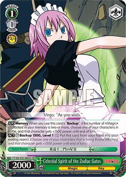 Celestial Spirit of the Zodiac Gates (Virgo), Fairy Tail Chronicle Set FT/EN-S02-046Vir C RE