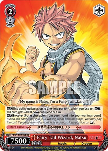 Fairy Tail Wizard, Natsu, Fairy Tail Chronicle Set FT/EN-S02-053 RR RE
