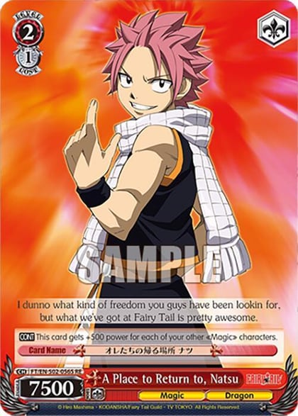 A Place to Return to, Natsu (SR), Fairy Tail Chronicle Set FT/EN-S02-056S SR RE