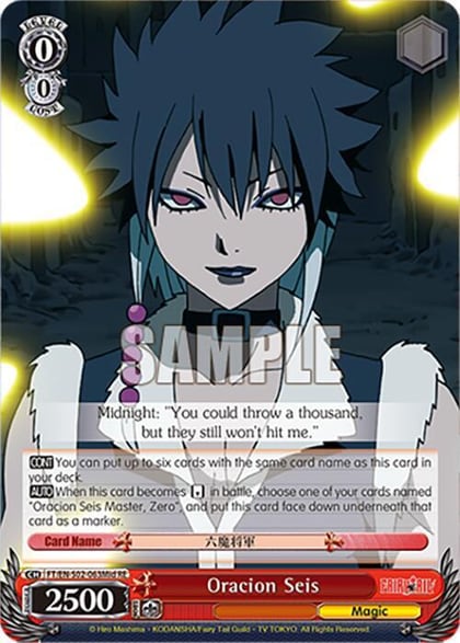 Oracion Seis (Midnight), Fairy Tail Chronicle Set FT/EN-S02-063Mid C RE