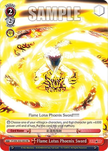 Flame Lotus Phoenix Sword, Fairy Tail Chronicle Set FT/EN-S02-065 C RE