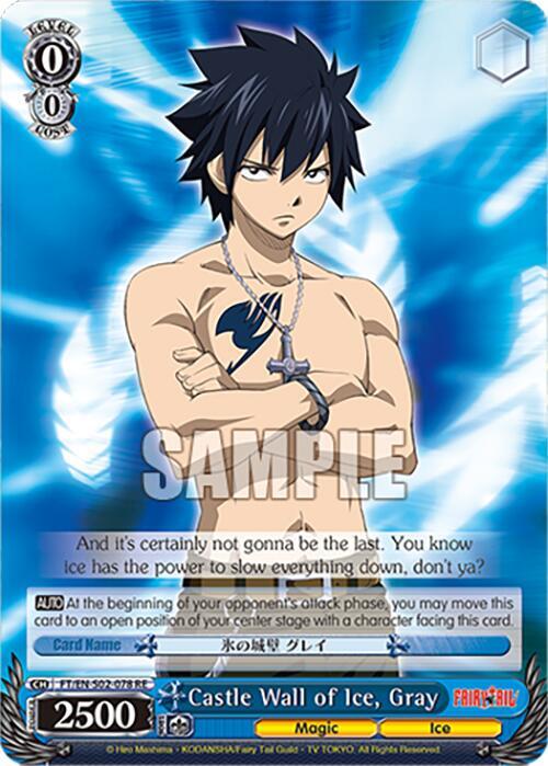 Castle Wall of Ice, Gray, Fairy Tail Chronicle Set FT/EN-S02-078 U RE