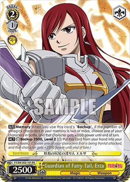 Guardian of Fairy Tail, Erza, Fairy Tail Chronicle Set FT/EN-S02-101 R RE