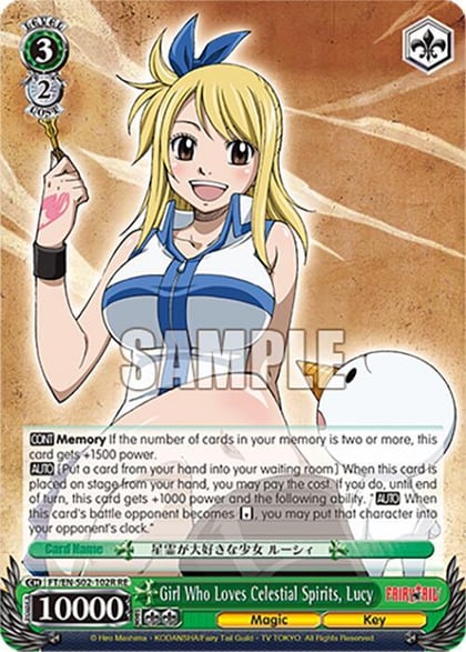 Girl Who Loves Celestial Spirits, Lucy (RRR), Fairy Tail Chronicle Set FT/EN-S02-102R RRR RE