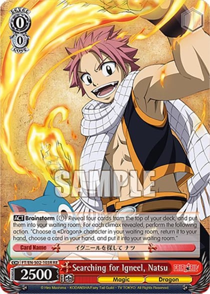 Searching for Igneel, Natsu (RRR), Fairy Tail Chronicle Set FT/EN-S02-103R RRR RE