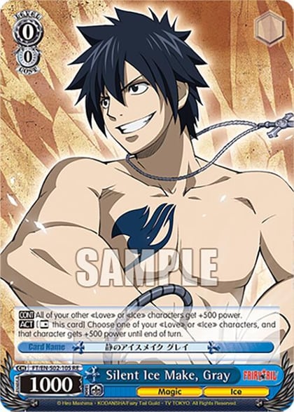 Silent Ice Make, Gray, Fairy Tail Chronicle Set FT/EN-S02-105 R RE