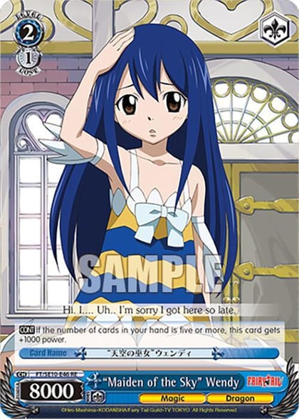 "Maiden of the Sky" Wendy, Fairy Tail Chronicle Set FT/SE10-E46 PR RE
