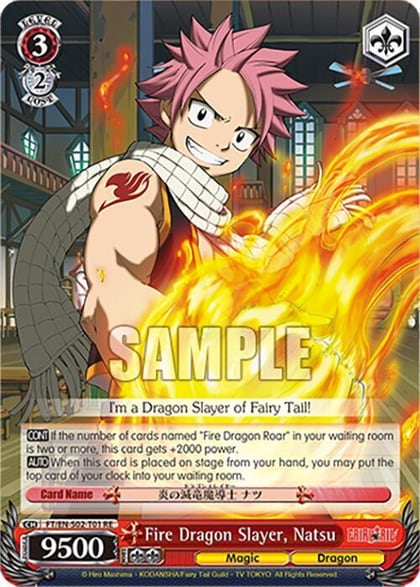 Fire Dragon Slayer, Natsu, Fairy Tail Chronicle Set FT/EN-S02-T01 TD RE