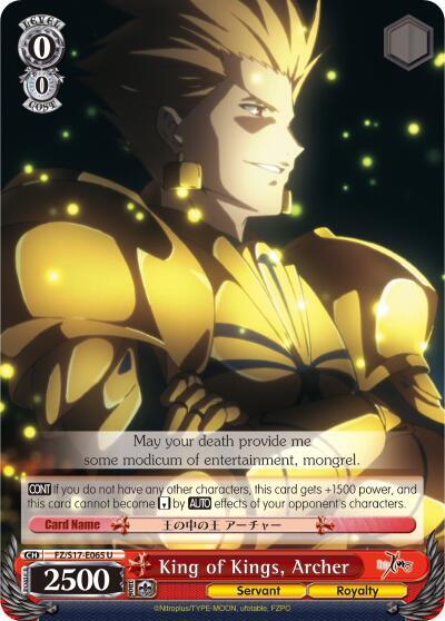 King of Kings, Archer, Fate/Zero FZ/S17-E065 U