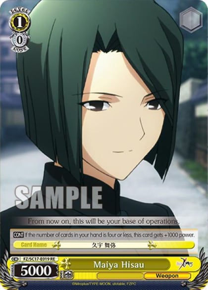 Maiya Hisau, Fate/Zero Chronicle Set FZ/SC17-E019 RE