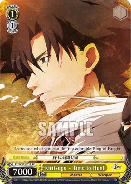 Kiritsugu - Time to Hunt, Fate/Zero Chronicle Set FZ/SC17-E021 RE