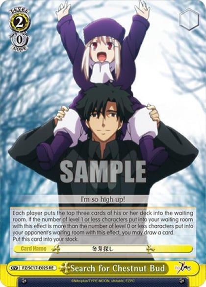 Search for Chestnut Bud, Fate/Zero Chronicle Set FZ/SC17-E025 RE
