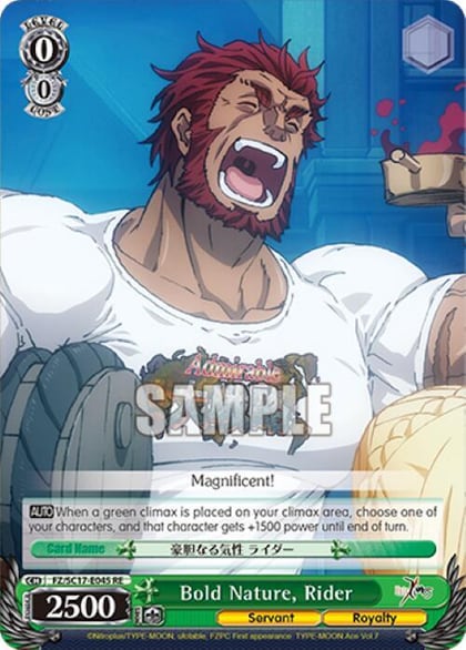 Bold Nature, Rider, Fate/Zero Chronicle Set FZ/SC17-E045 RE