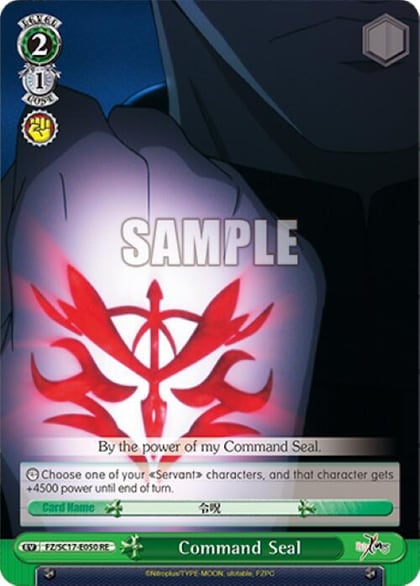 Command Seal, Fate/Zero Chronicle Set FZ/SC17-E050 RE