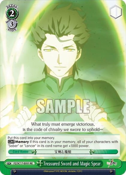 Treasured Sword and Magic Spear, Fate/Zero Chronicle Set FZ/SC17-E051 RE