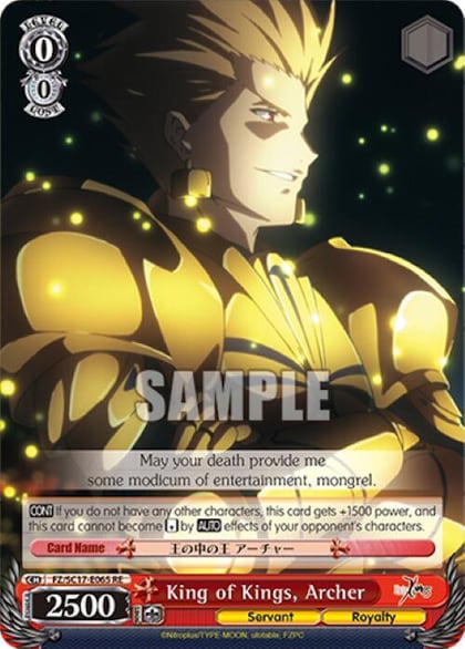 King of Kings, Archer, Fate/Zero Chronicle Set FZ/SC17-E065 RE