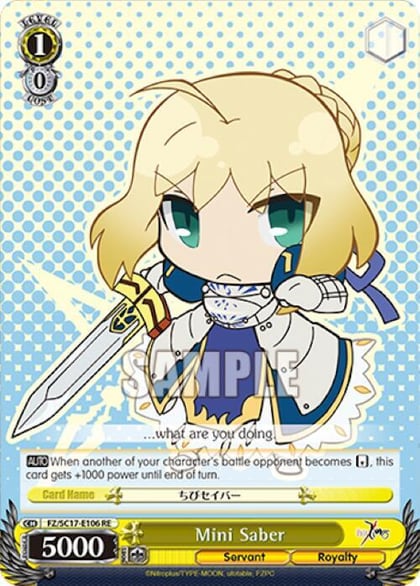 Mini Saber, Fate/Zero Chronicle Set FZ/SC17-E106 RE