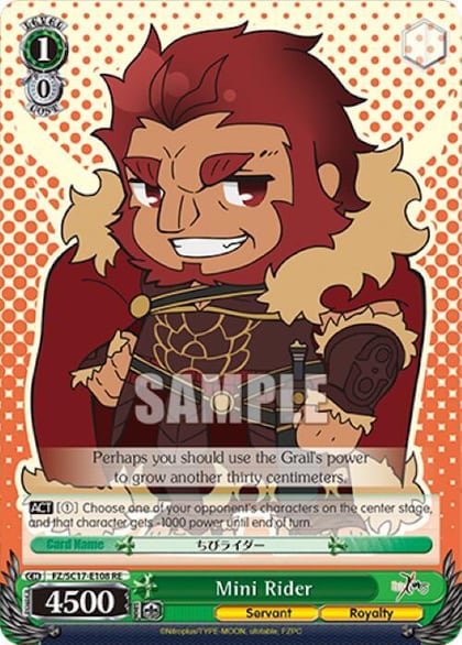Mini Rider, Fate/Zero Chronicle Set FZ/SC17-E108 RE