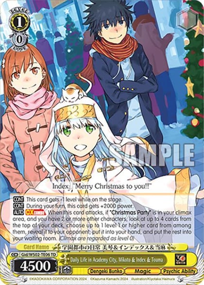Daily Life in Academy City, Mikoto & Index & Touma, Dengeki Bunko Gid/WS02-TE06 TD