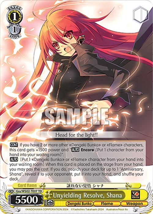 Unyielding Resolve, Shana, Dengeki Bunko Gss/WS02-TE07 TD