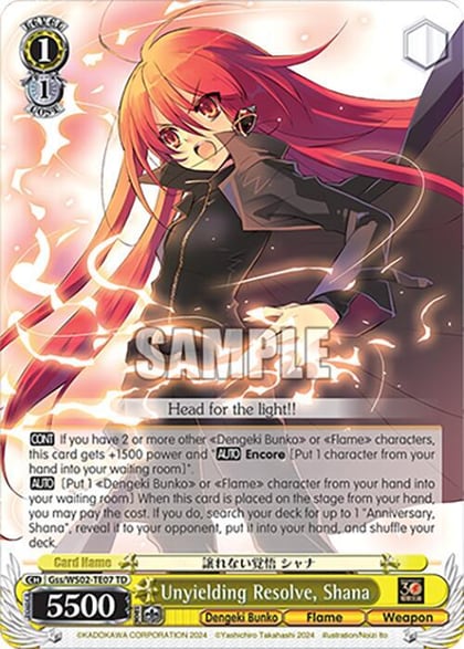 Unyielding Resolve, Shana, Dengeki Bunko Gss/WS02-TE07 TD