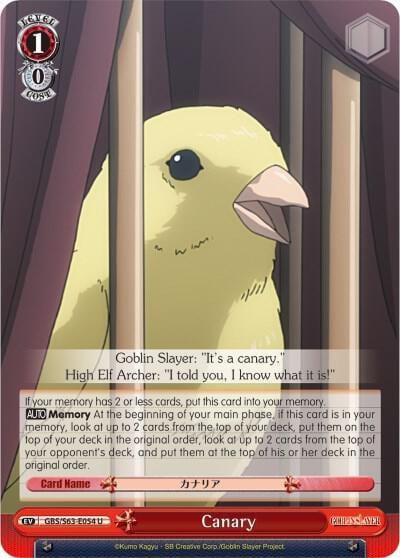 Canary, Goblin Slayer GBS/S63-E054 U